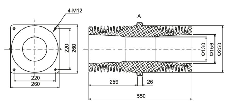 093_套管 帶屏蔽網TGZ2-35W／260×260_2_第29頁_KYN61-40.5kV系列.jpg